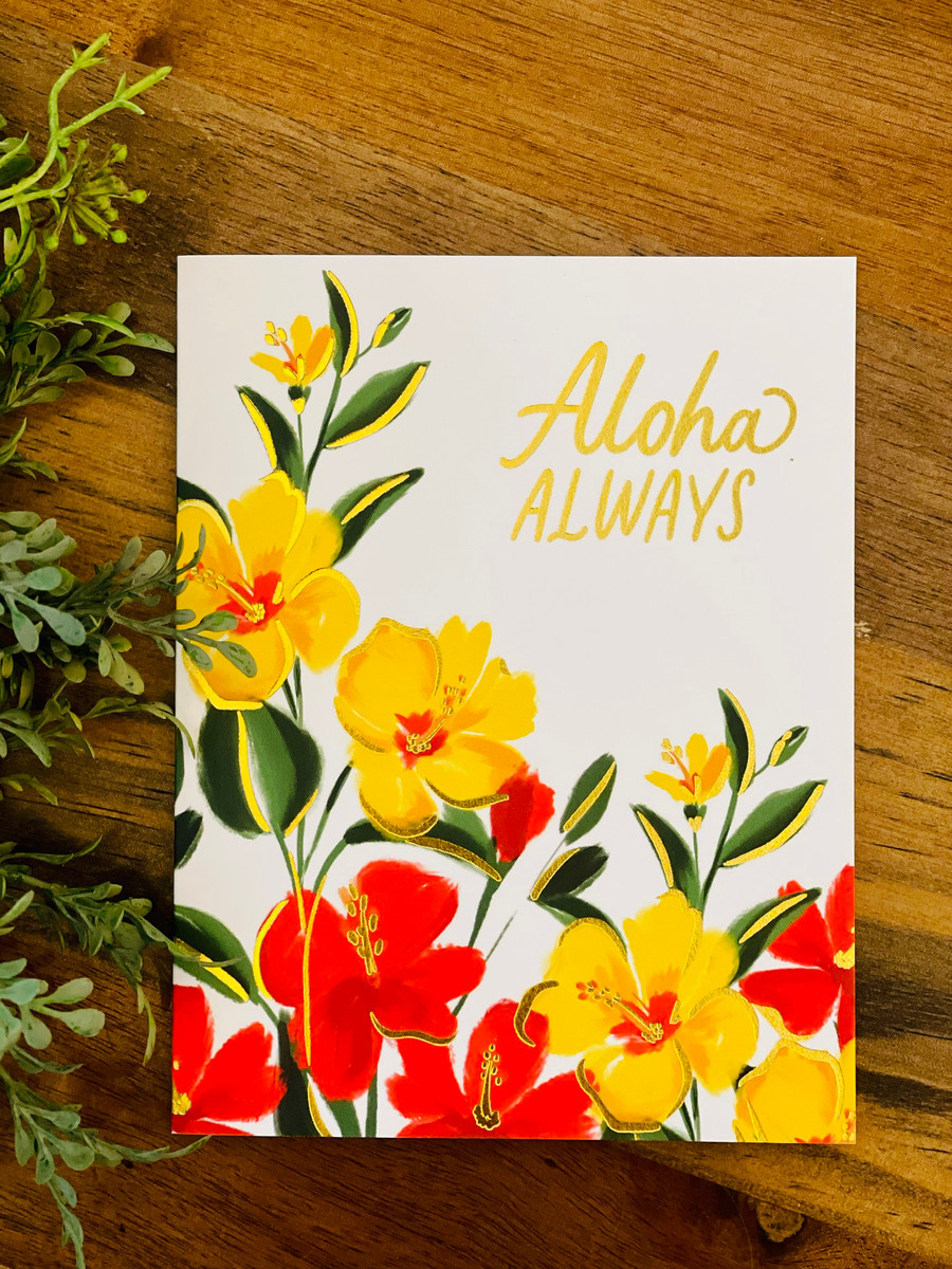 Aloha Always Greeting Card: Hibiscus