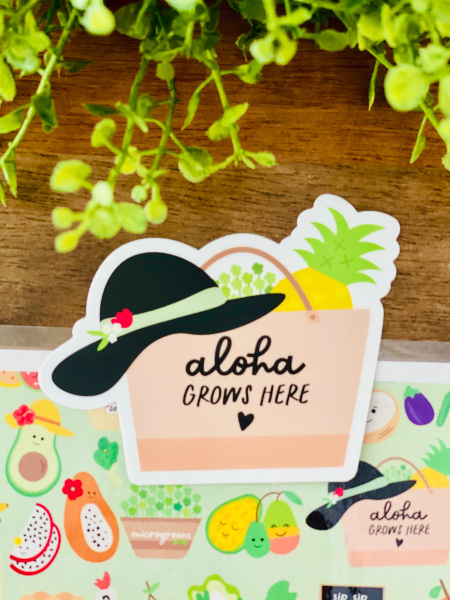 Sticker: Aloha Grows Here