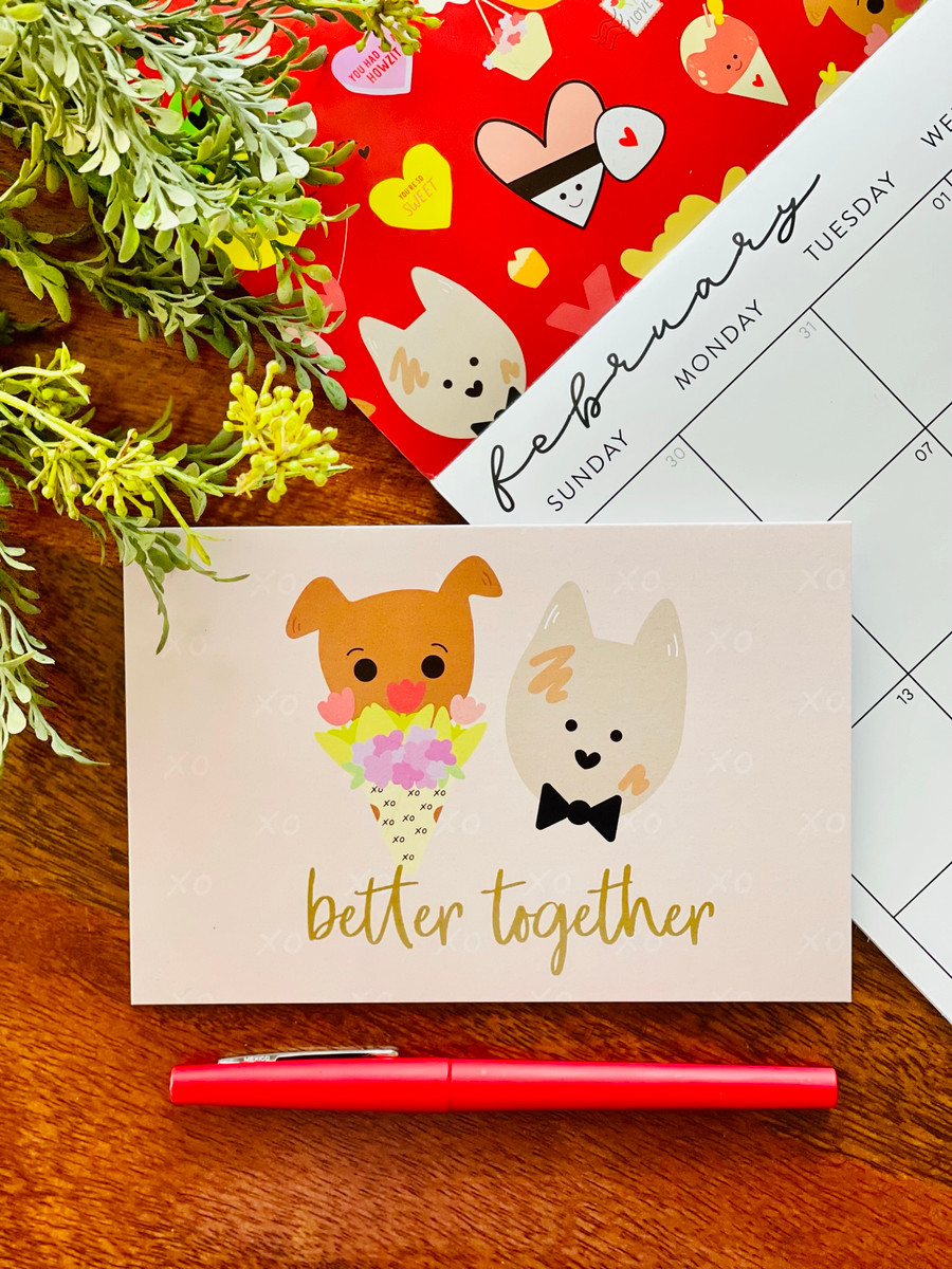 Greeting Card: Better Together (Bear and Noodle)