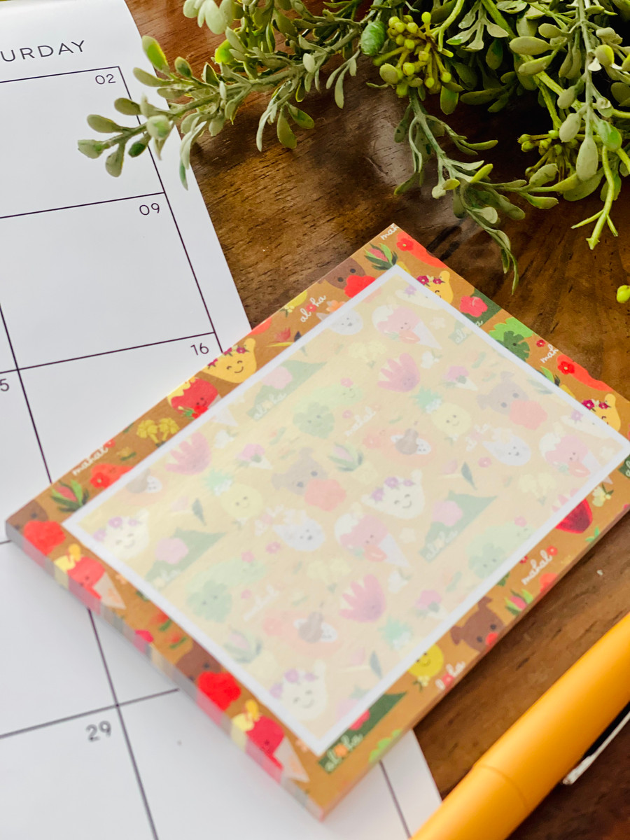 3x4 Post It Pad (50 sheets): Aloha Bloomies