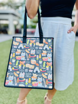 Large Insulated Grocery Bag: Sushi Crew