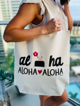 Canvas Tote: Aloha Flower Musubi