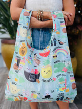 Medium Tote: Happy Hawaii Mint