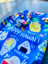 Wrap Waffle Towel: Happy Hawaii Blue