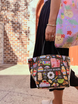 Crinkle Dumpling Bag: All Kine Snacks Black