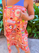 Wrap Waffle Towel: All Kine Snacks Pink