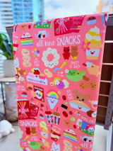 Bocha Waffle Towel: All Kine Snacks Pink