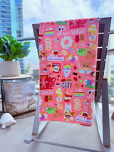 Bocha Waffle Towel: All Kine Snacks Pink