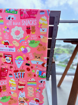 Bocha Waffle Towel: All Kine Snacks Pink