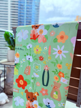 Bocha Waffle Towel: In Full Bloom Lt. Green