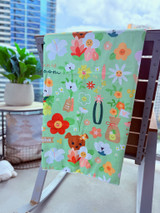 Bocha Waffle Towel: In Full Bloom Lt. Green