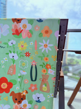 Bocha Waffle Towel: In Full Bloom Lt. Green