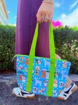 Wide Lunch Bag: Bark Park