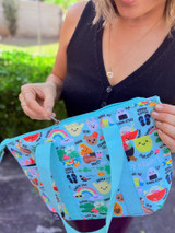Wide Lunch Bag: Happy Hawaii Mint