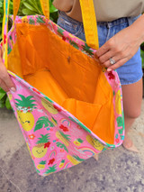 Large Ultimate Tote: Papale Pineapple