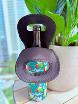 Wine Pouch: Aloha Bloomies Teal