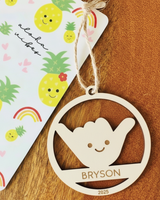 [PREORDER] Custom Ornament: Happy Shaka