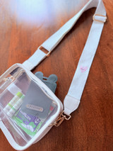 Clear Stadium Bag: White Heart