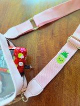 Clear Stadium Bag: Pink Pineapple