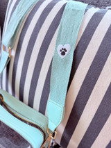 Clear Stadium Bag: Mint Paw