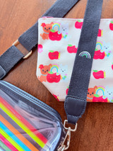 Clear Stadium Bag: Black Rainbow