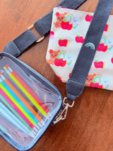 Clear Stadium Bag: Black Rainbow