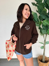 Raise Kind Keiki: Brown Zip Up (This item will be made to order and arrive by 4/24.)