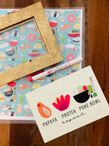 Art Print: Papaya, Protea, Poke Bowl
