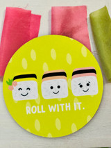 Fabric Coaster: Roll With It Lime