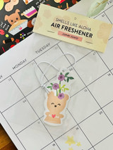 Car Freshener: Aloha Bear Planter (Jasmine Bloom Scented)