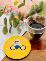 Fabric Coaster: Holo Holo Bike