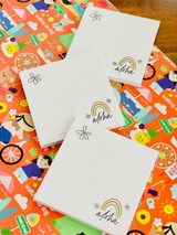 Post It Pad (50 Sheets): Aloha Hand Drawn Rainbow