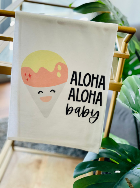 Dish Towel: Aloha Aloha Baby Shave Ice
