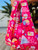 Medium Tote: Japan Town Fuchsia