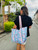 Weekender Travel Bag (with Trolley Pass):  Aloha Sakura Light Blue