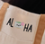 Embroidered Canvas Bag: Aloha Matcha (Khaki)