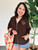 Raise Kind Keiki: Brown Zip Up (This item will be made to order and arrive by 4/24.)