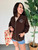 Raise Kind Keiki: Brown Zip Up (This item will be made to order and arrive by 4/24.)