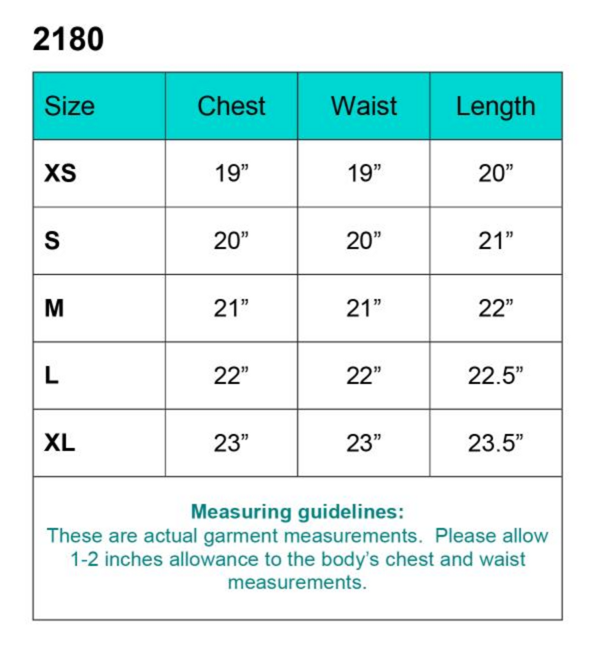 Lito Children S Wear Size Chart