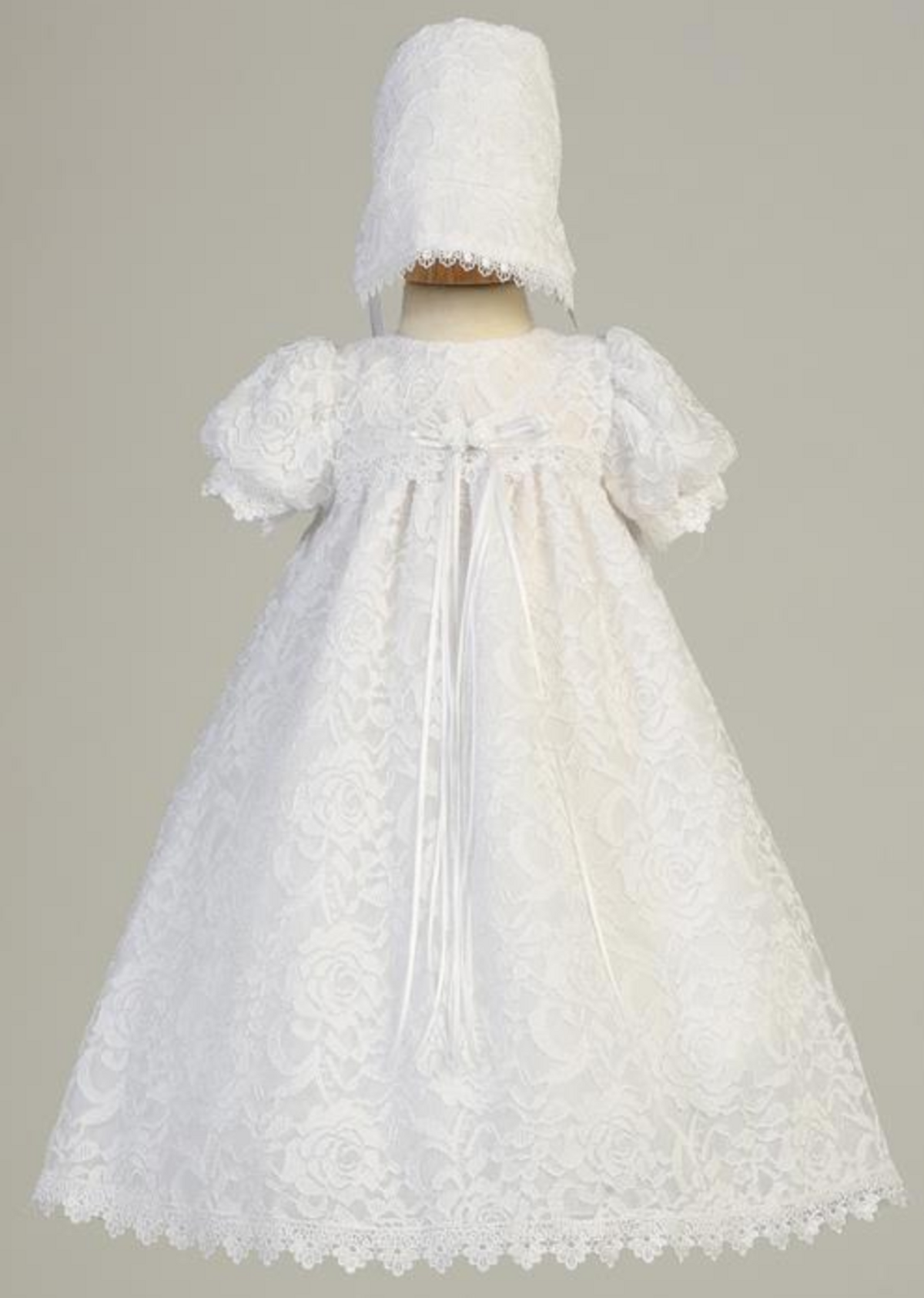 girls white christening dress