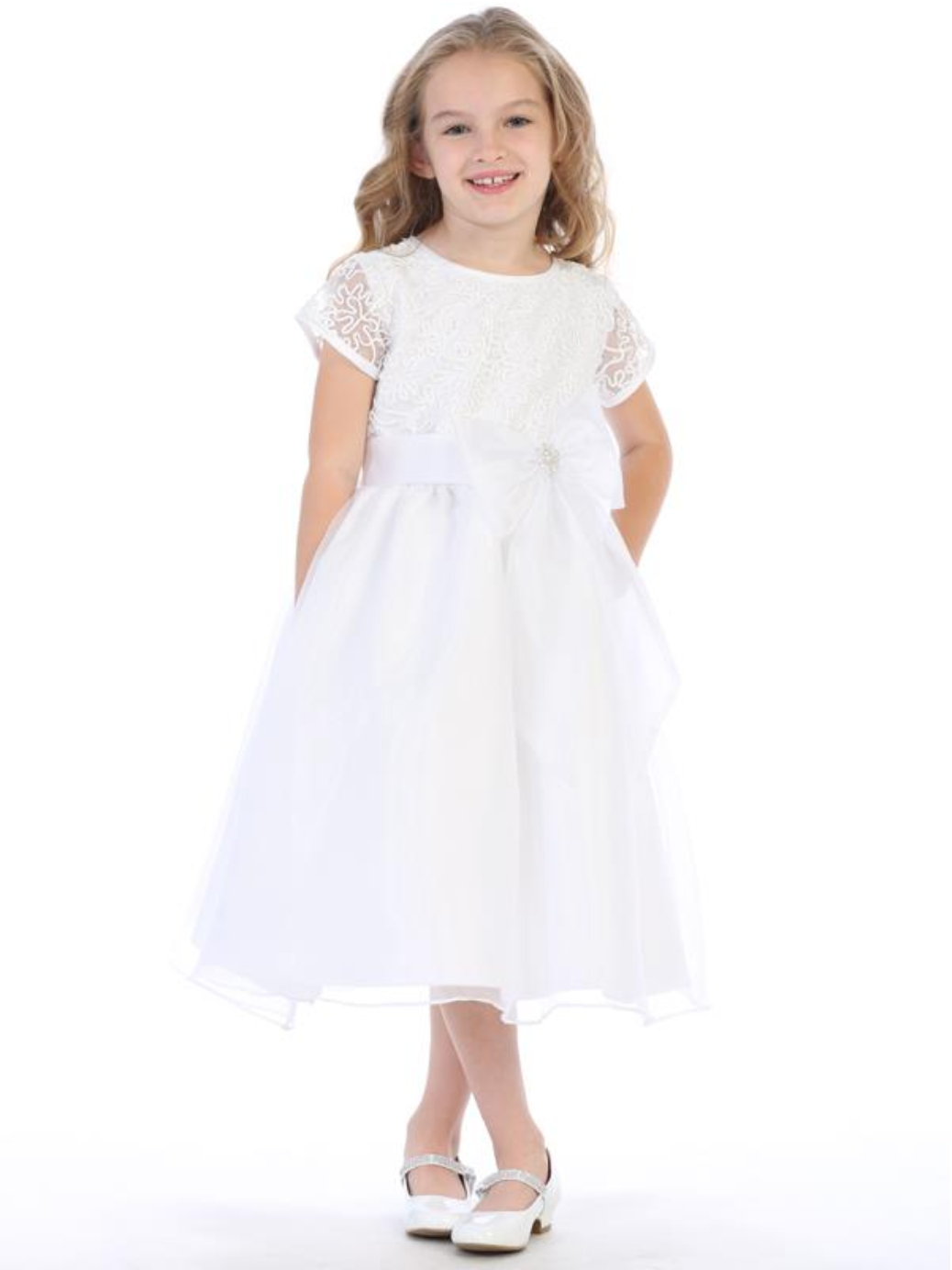 girls white communion dress