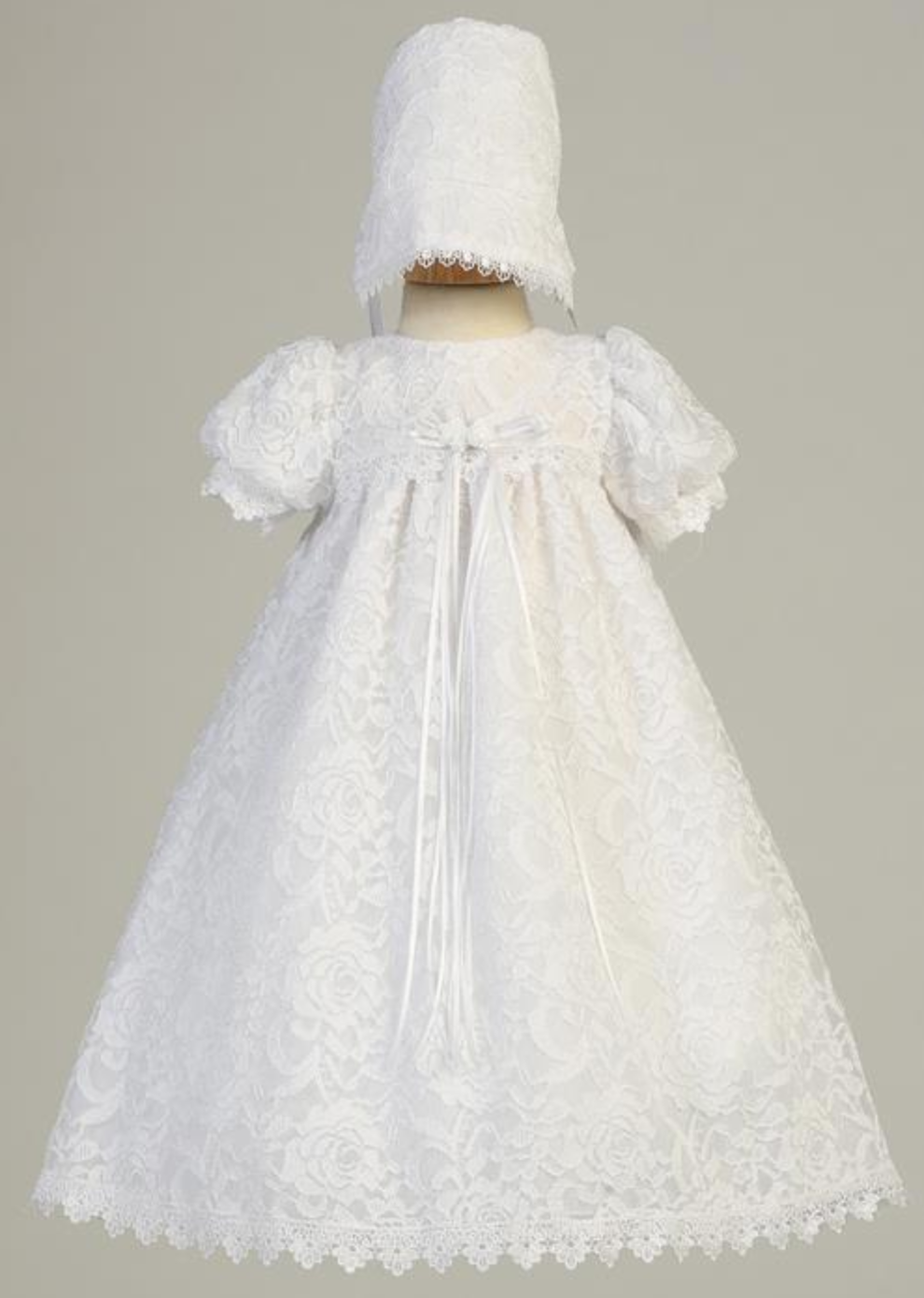 Girls White Christening & Baptism Gown - Audrey