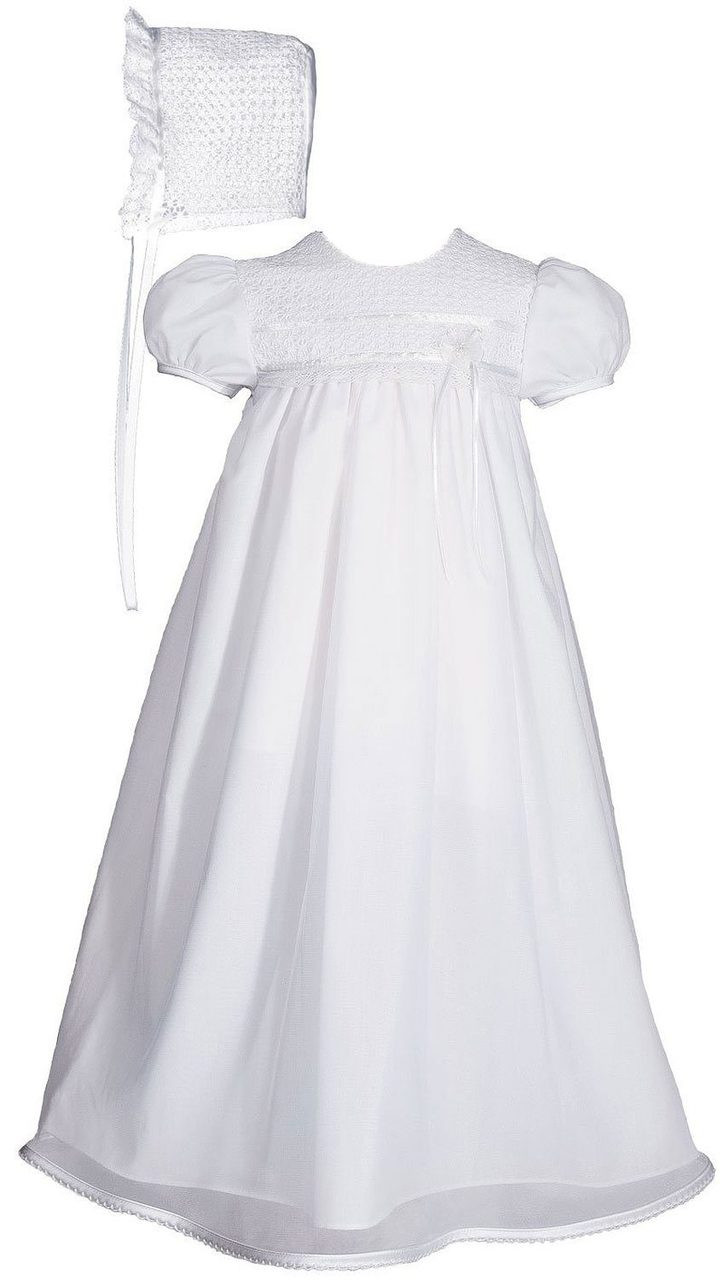 Cotton Sateen Christening Baptism Gown and Unisex