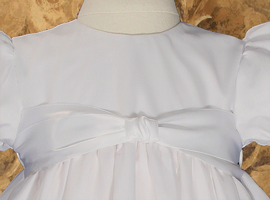 satin christening dress