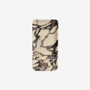Black Blaze Linea Rectangle Marble Tray in Calacatta Viola Marble Black Blaze Linea Rectangle Marble Tray in Calacatta Viola Marble