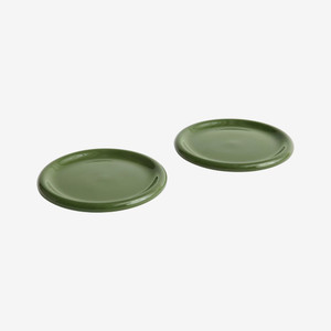 HAY Barro Plate - 24cm Green (Set of Two) HAY Barro Plate - 24cm Green (Set of Two)