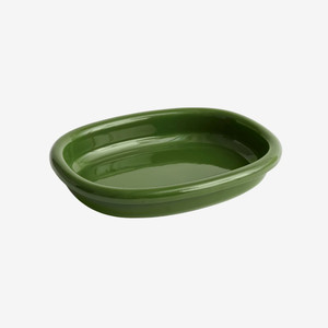 HAY Barro Oval Dish in Green (Large)