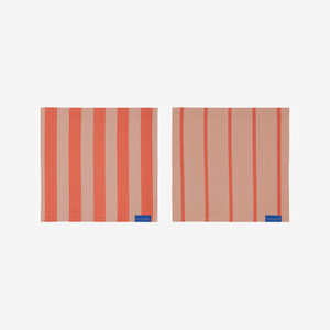 Mette Ditmer Stripes Dish Cloth 2 Pack in Latte and Orange Mette Ditmer Stripes Dish Cloth 2 Pack in Latte and Orange