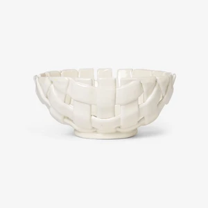 Ferm Living Plait Bowl 24cm Diameter in Off White