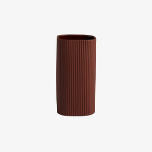 HAY Facade Vase in Dark Terracotta HAY Facade Vase in Dark Terracotta